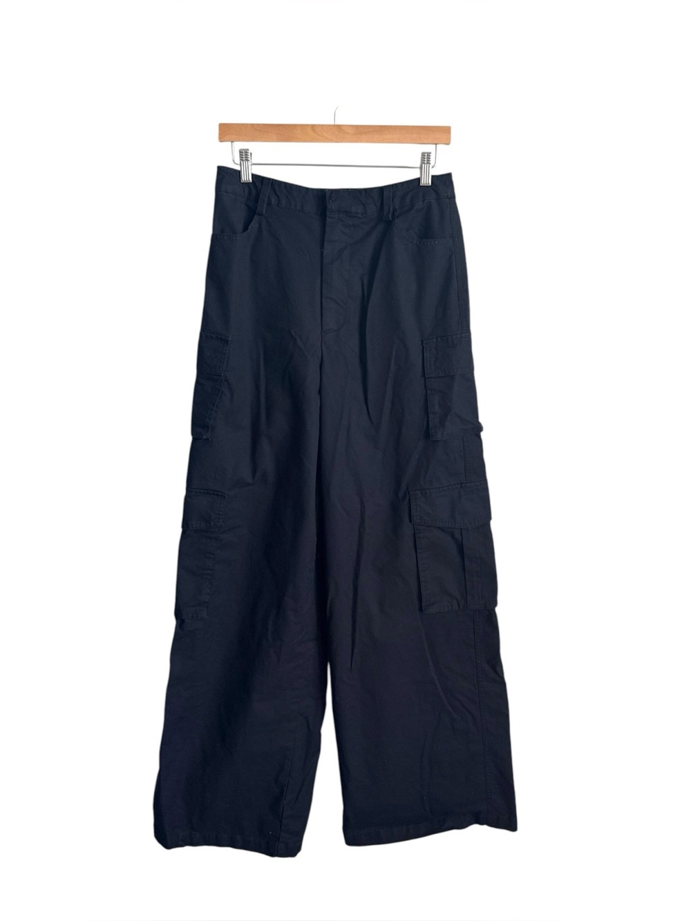 Favorite Daughter The Favorite Cargo Pants Wide Leg Black Size 8